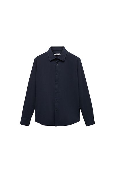 MANGO Woman Cămașă pentru bărbați bleumarin 67140636