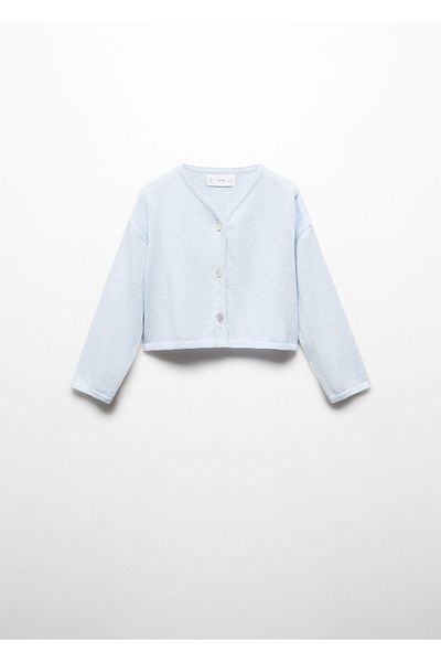 MANGO Blaue Strickjacke für Babys 67086028