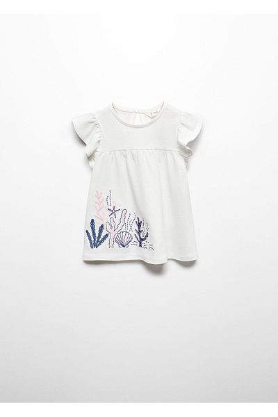MANGO Woman Tricou alb cireș pentru fetiță 67086020