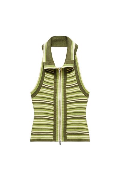 MANGO Woman Bustieră verde pentru femei 67027911