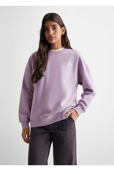 MANGO Woman Лавандулов суичър за момичета 67055998