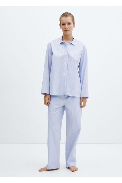 MANGO Woman Blue Women's Pajama Bottoms 67976037