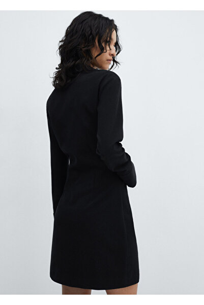 MANGO Woman Siyah Kadın  Elbise 67955742