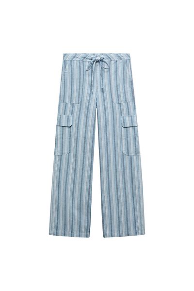 MANGO Blue Women's Trousers 67037912