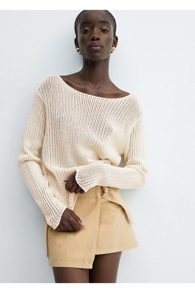 MANGO Woman Natural Women's Sweater 67095748