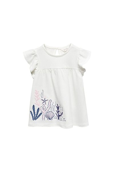 MANGO Woman Tricou alb cireș pentru fetiță 67086020