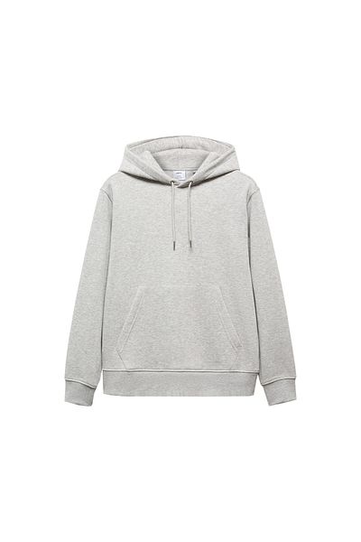 MANGO Woman Μεταλλικό γκρι ανδρικό φούτερ 67930650