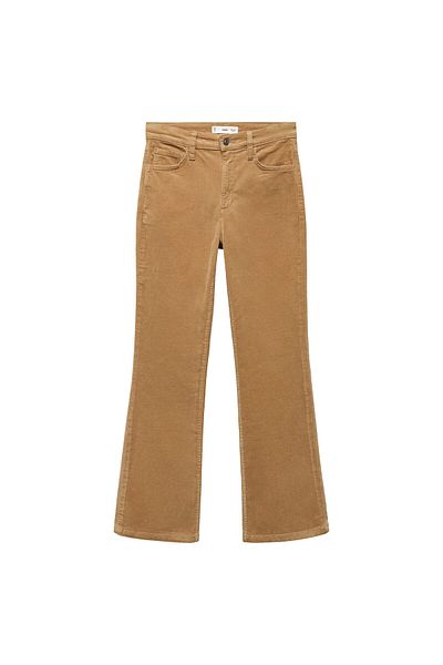 MANGO Women's Dark Camel Trousers -67030256