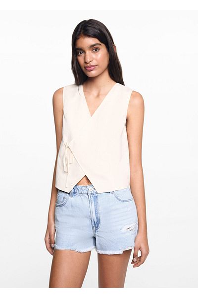MANGO Woman Természetes lánymellény 67095149