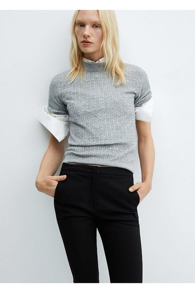 MANGO Women's Black Trousers -67150027