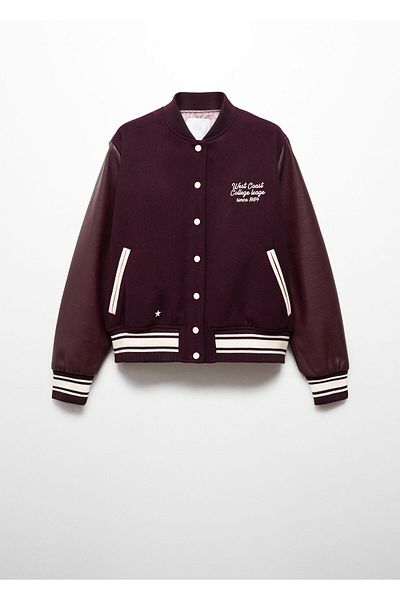 MANGO Dunkelrote Damenjacke 67090451