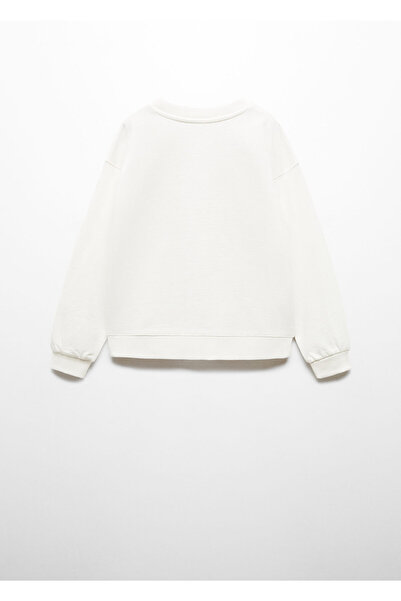 MANGO Woman Kirik Beyaz  Kız Çocuk Sweatshirt 67084458