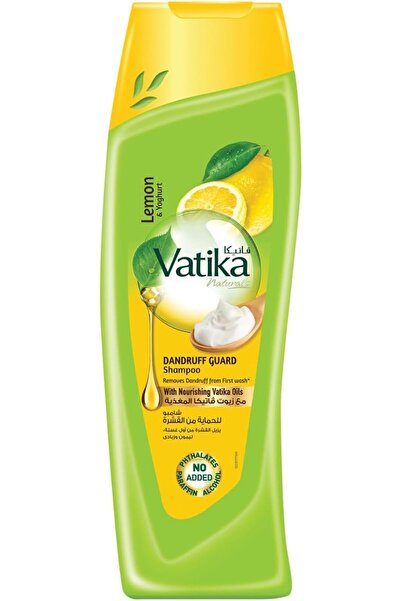 Vatika شامبو Naturals Dandruff Guard 200 مل | غني بالليمون والزبادي | يزيل القشرة ويمنعها