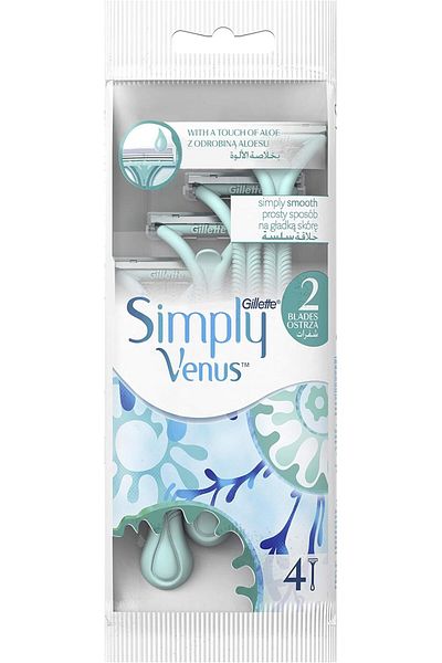 Gillette Venus Simply Venus 2 Disposable Razor Blades Set of 4