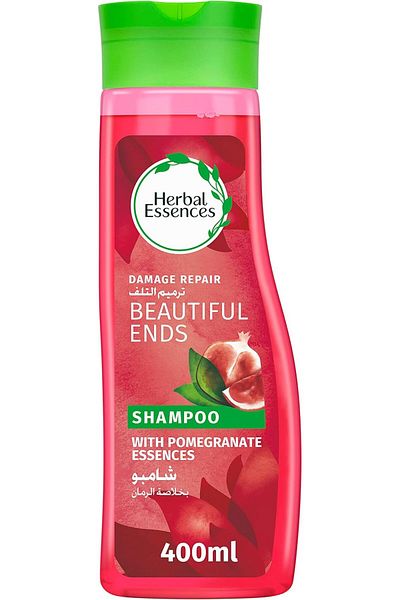 Herbal Essences شامبو Beautiful Ends لحماية أطراف الشعر المتقصفة بخلاصة الرمان اللذيذة، 400 مل