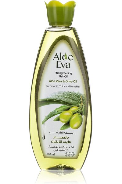 Aloe Eva Hair Oil With Aloe Vera and Olive Oil, 300 ml