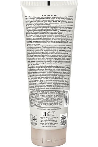 Il Salone Milano Professional Plex Rebuilder Shampoo for Bleached, Colored, Treated Hair - Restores