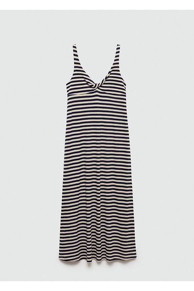 MANGO Woman Γυναικείο φόρεμα Navy Blue 77020371