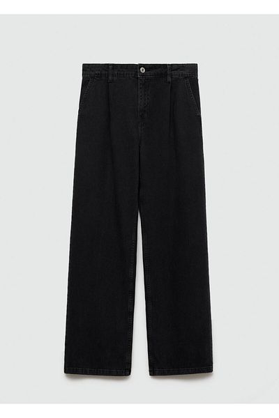 MANGO Woman Black Denim Women's Jeans 77160591
