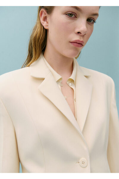 MANGO Woman Natürel Kadın  Blazer Ceket 67038659