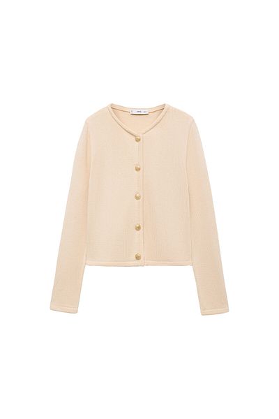 MANGO Woman Natural Women's Cardigan 77180389