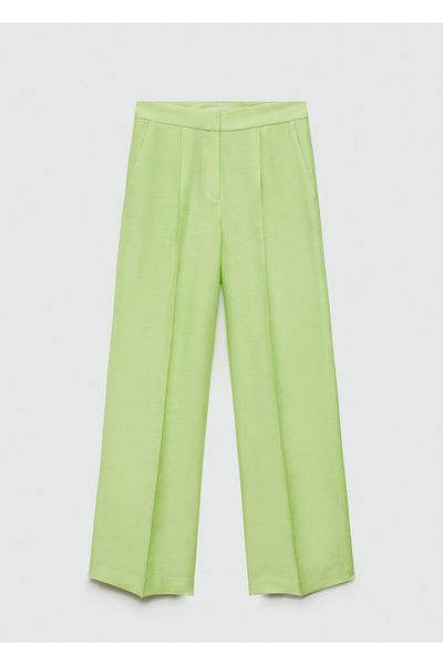 MANGO Woman Pantaloni de damă Lime 67049234