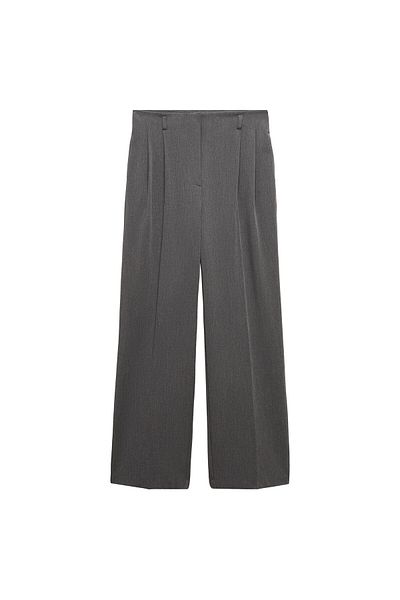 MANGO Woman Gray Women's Trousers 67964029