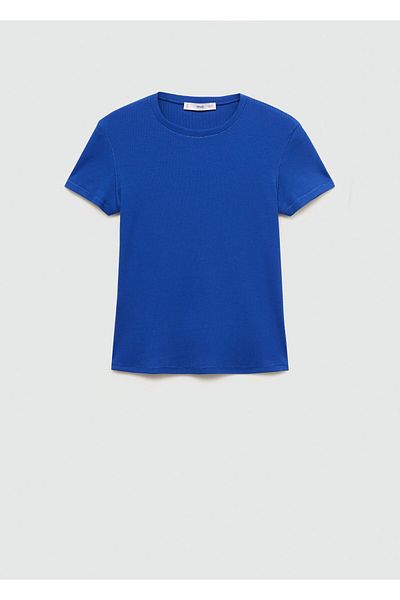 MANGO Blaues Damen-T-Shirt 77120622