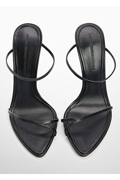 MANGO Woman Siyah Kadın Sandalet 67038655