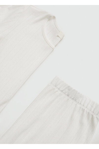 MANGO Woman Weiße Pyjama-Hose für Damen 77050575