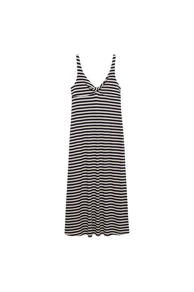 MANGO Woman Γυναικείο φόρεμα Navy Blue 77020371