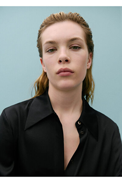 MANGO Siyah Kadın Gömlek 67038653