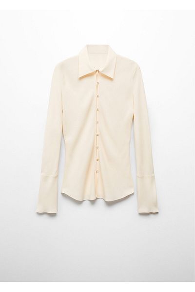 MANGO Woman Koszula damska naturalna 67038657