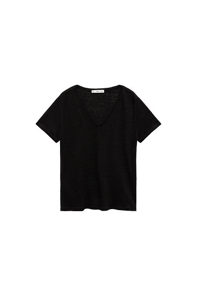 MANGO Woman Women's Black T-Shirt 77120583