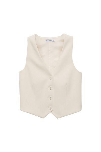 MANGO Woman Vestă naturală pentru femei 67973692