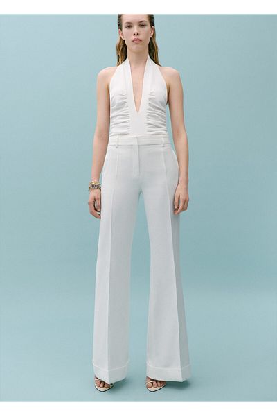 MANGO Woman Weißer Frauen-Body 67098651