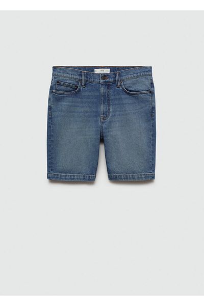 MANGO Dark Denim Men's Shorts & Bermuda 77120599