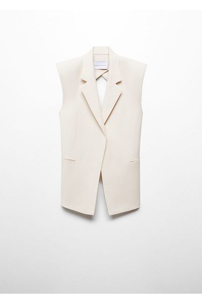 MANGO Natural Women's Vest 67078656