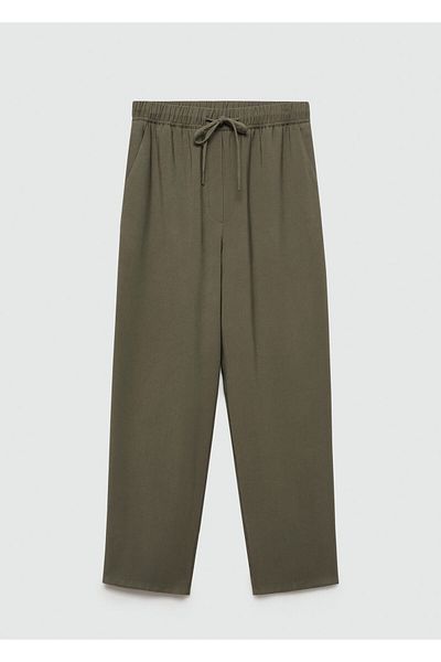 MANGO Woman Women's Khaki Pants 77160350