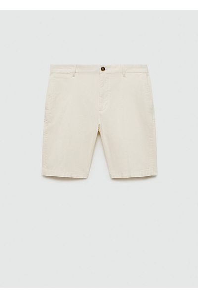 MANGO Ανδρικά Kirik White σορτς & βερμούδες - 77240564