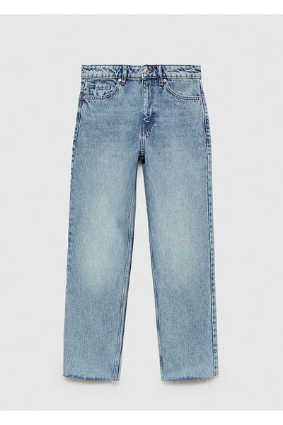 MANGO Woman Blugi de damă de culoare medie denim 77250589