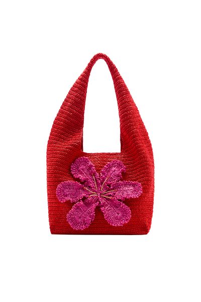 MANGO Red Women's Shoulder Bag 77060638
