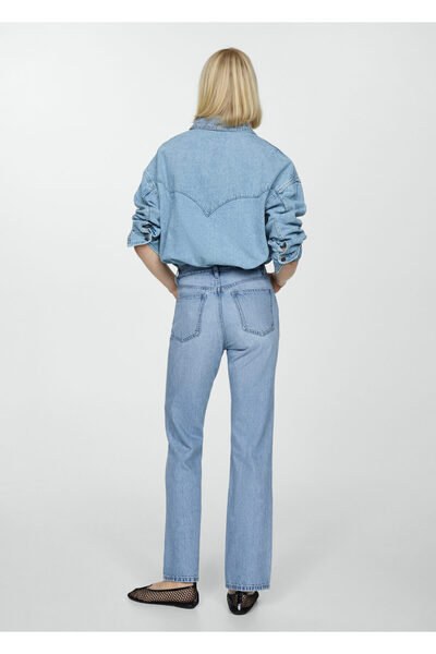 MANGO Woman Orta Denim Rengi Kadın  Jeans 67944021