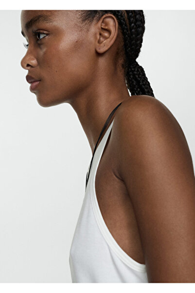 MANGO Woman Weißes Damen-Bustier 77170621