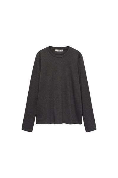 MANGO Woman Women's Dark Gray T-Shirt 77955642