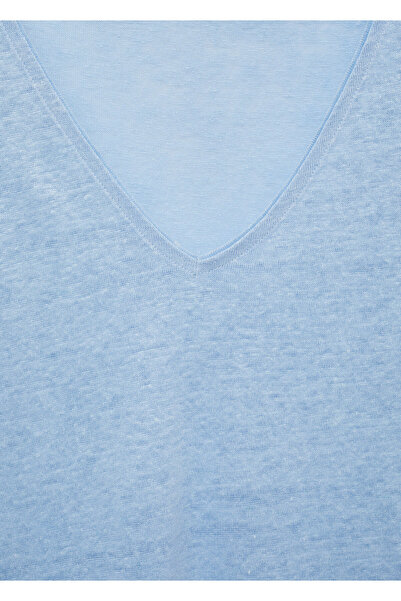 MANGO Woman Γυναικείο μπλουζάκι μπλε του ουρανού 77120583