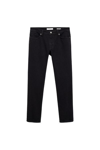 MANGO Men's Black Denim Jeans 77320596