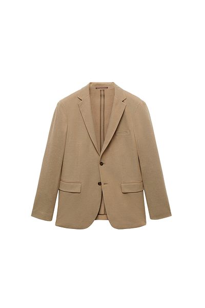 MANGO Ανδρικό μπουφάν Dark Camel Blazer 77170570