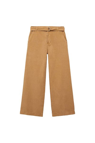 MANGO Woman Brown Women's Trousers 77139050