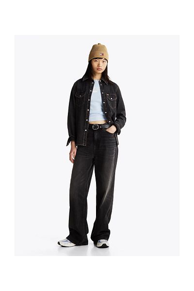 Tommy Hilfiger Černá westernová košile - Wash Dirty Design